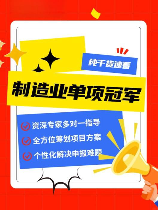 单项冠军申报辅导(单项冠军是什么意思)抚顺市